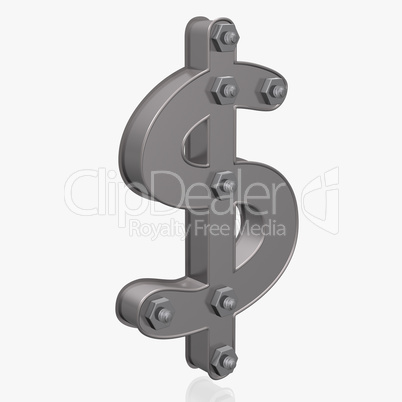 Alphabet - Metal - Dollar sign