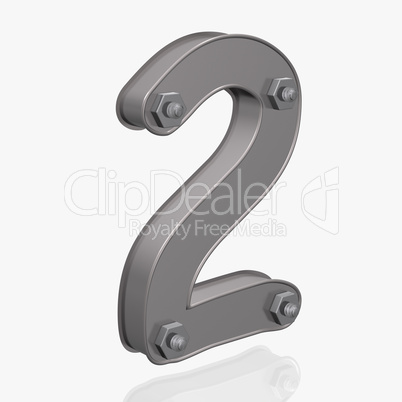 Alphabet - Metal - Number-2