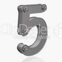 Alphabet - Metal - Number-5