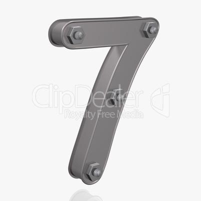 Alphabet - Metal - Number-7