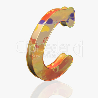 Alphabet - Grunge - Letter C