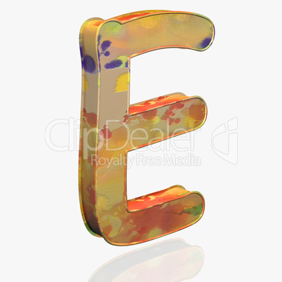 Alphabet - Grunge - Letter E