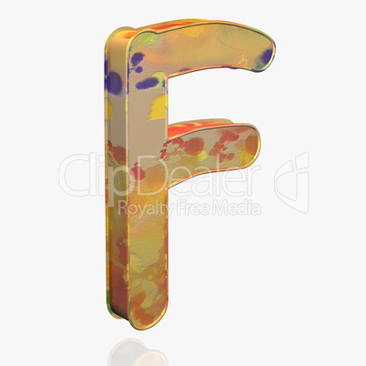 Alphabet - Grunge - Letter F