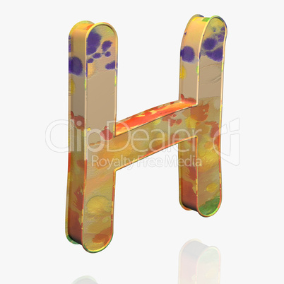 Alphabet - Grunge - Letter H