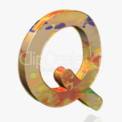 Alphabet - Grunge - Letter Q