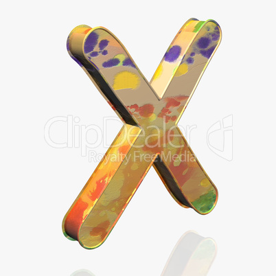 Alphabet - Grunge - Letter X