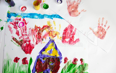 Child painting