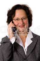 Frau mit Mobiltelefon