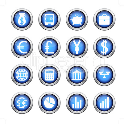 financial icons set