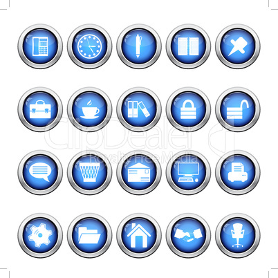 business and office icons set