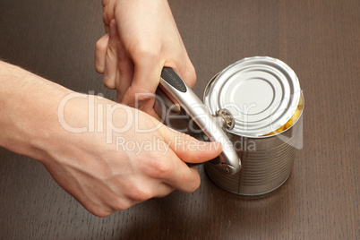 Process of opening the can