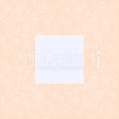 Pink background with decorative flowers
