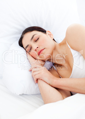 Portrait of an charming woman sleeping