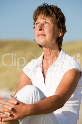 Senior woman at the beach