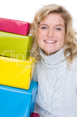 Woman with presents