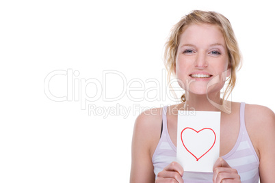 Woman with love letter