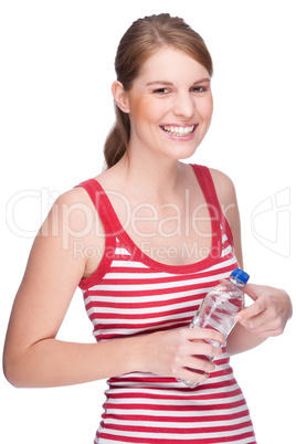 Frau mit Wasserflasche