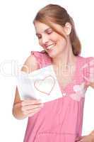 Frau mit Liebesbrief