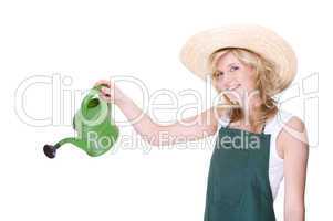 Gardener with watering can