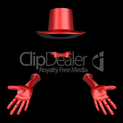 magician hat and gloves