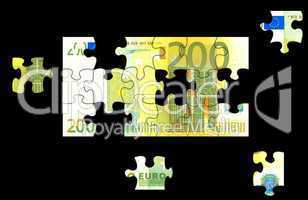 Puzzle 200 Euro Banknote
