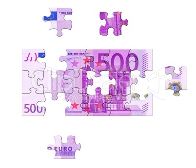 Puzzle 500 Euro Banknote