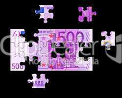 Puzzle 500 Euro Banknote