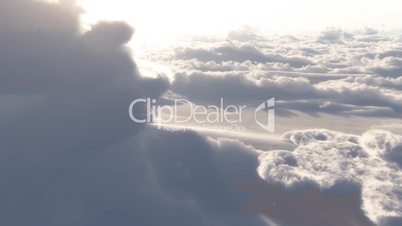 (1153) Dramatic High Altitude Clouds Aerial Heaven Flight LOOP