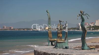 Beach chairs Puerto Vallarta Mexico
