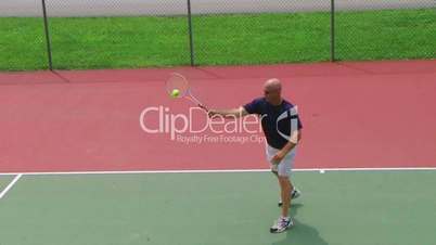 Tennis Player Volleys 02