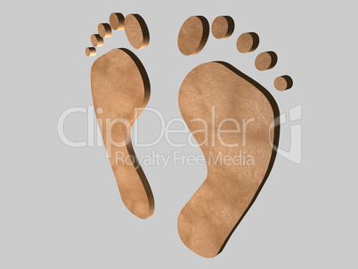 Feet - isolated - 3D