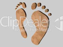 Feet - isolated - 3D