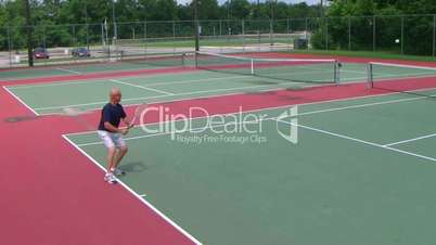 Tennis Player Volleys