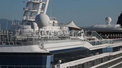 Cruise ship close top deck