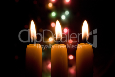 Candle lights creating a fine Christmas mood
