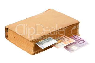 555 euro - book and bookmarks