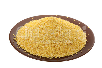 Millet in a plate