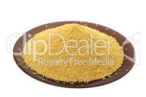 Millet in a plate