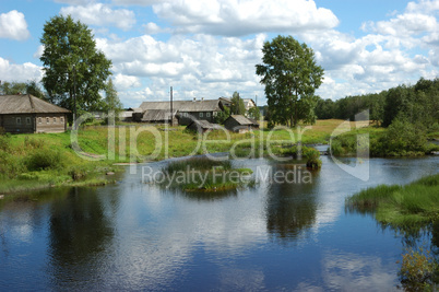 Northern russian village Oshevensk