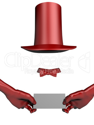 magician hat and gloves