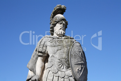 Italy, Como: warrior statue in Villa Olmo's gardens