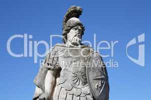 Italy, Como: warrior statue in Villa Olmo's gardens