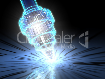 Nano Microscope - Abstract - 3D