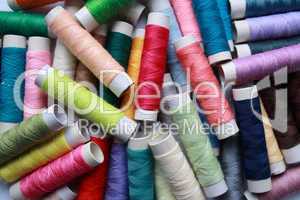 Coloured cotton threads