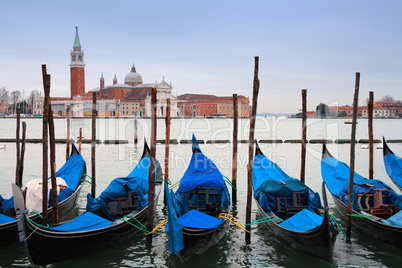 Italy, Venice: gondolas