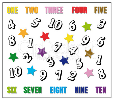 Kids game: learn to count from 1 to 10 in English