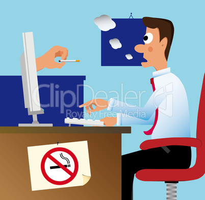 Don't smoke in the office!