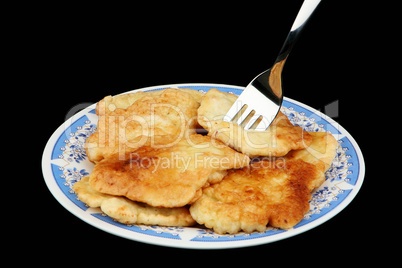 Fritters on a plate