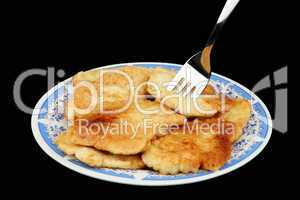 Fritters on a plate