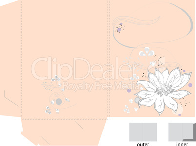 Decorative bag with white flower